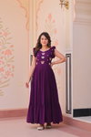 KA 1174 Faux Blooming With Embroidered Work Gown Exporters In India